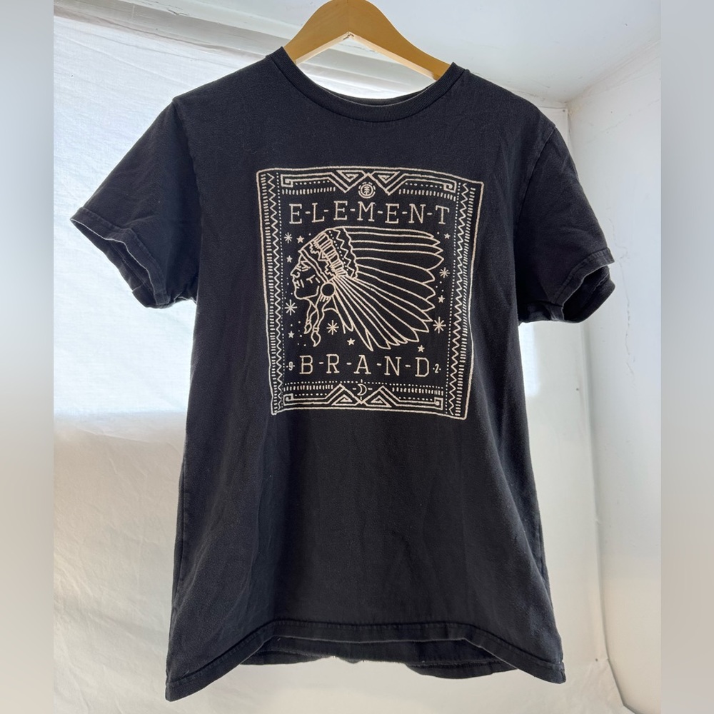 Small Element Skateboard Black Tshirt Indian